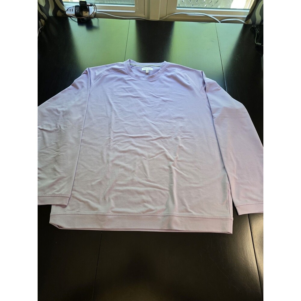 Peter Millar Crown Sport Cradle Perf. Crewneck Pullover/Sweatshirt XL Purple